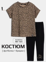 Костюм для девочки летний, футболка и бриджи