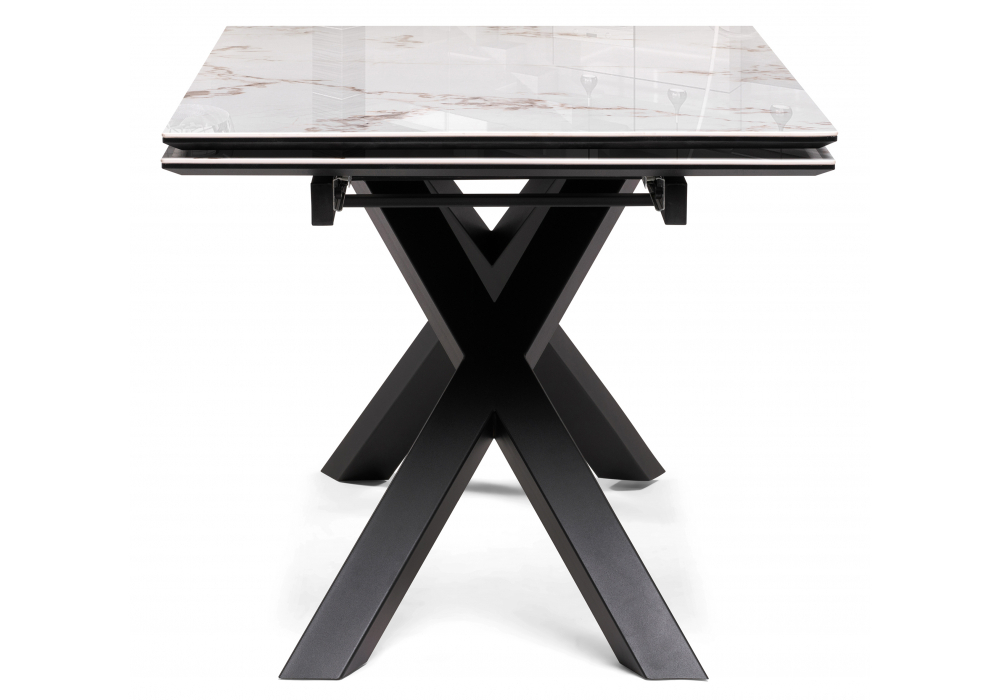 Керамический стол Woodville Хеме 180(240)х90х77 черный