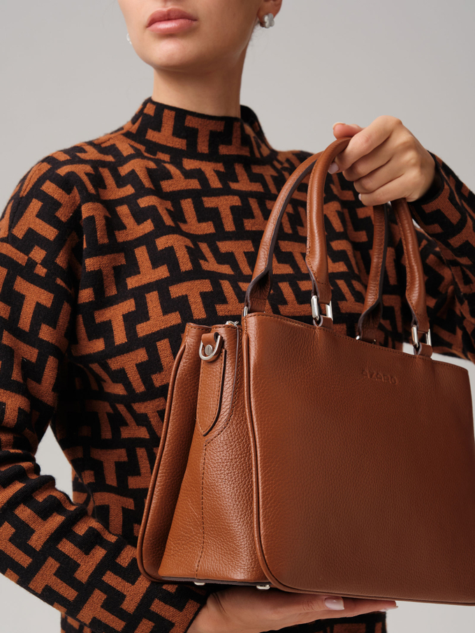 Кожаная сумка Deboro 30640 фундук