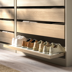 IKEA KOMPLEMENT  (ИКЕА КОМПЛЕМЕНТ)  -  Выдвижной поднос, дуб, окрашенный в белый цвет, 100x58 см
