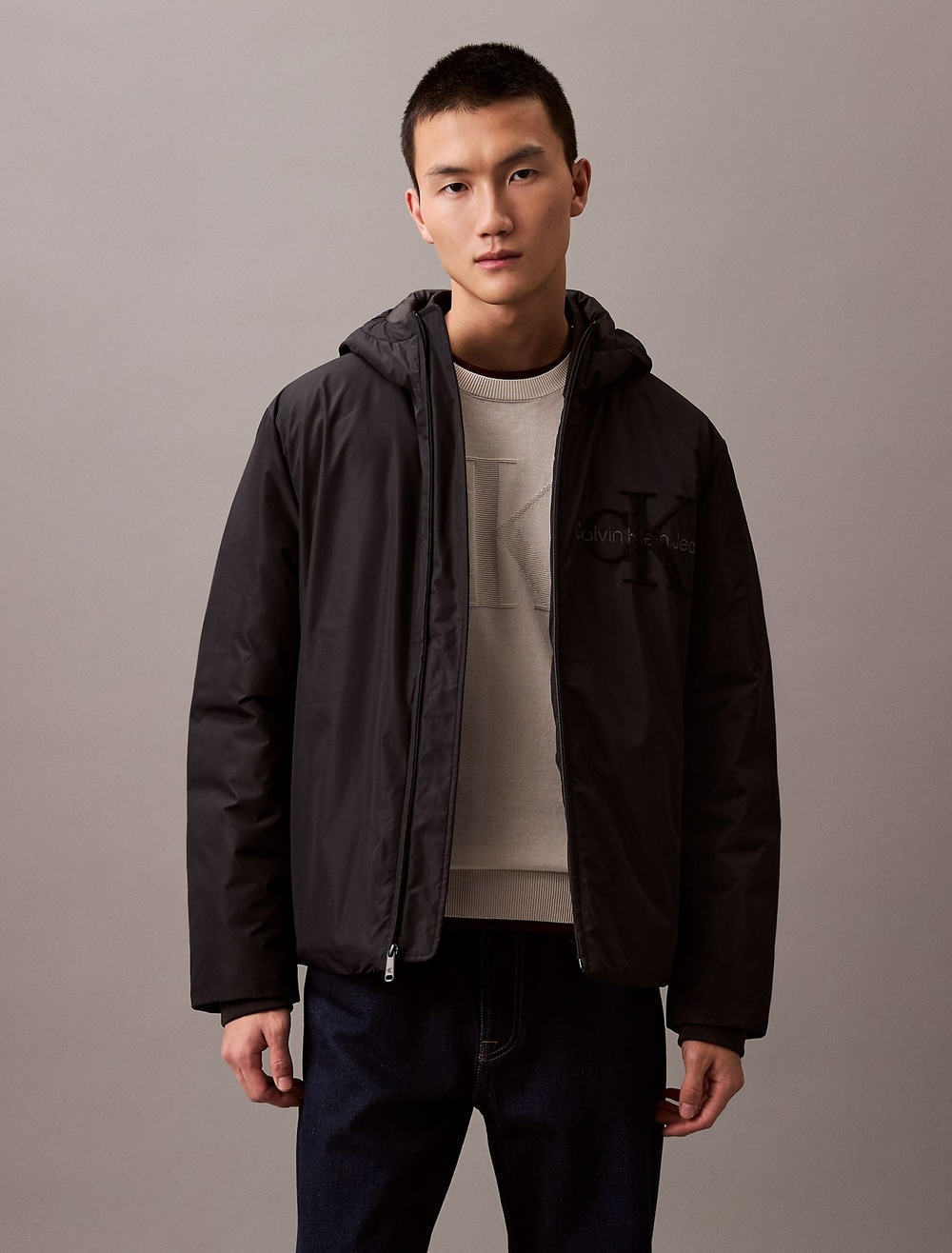 Утепленная куртка Calvin Klein Jeans Crinkle Nylon Puffer Black Beauty
