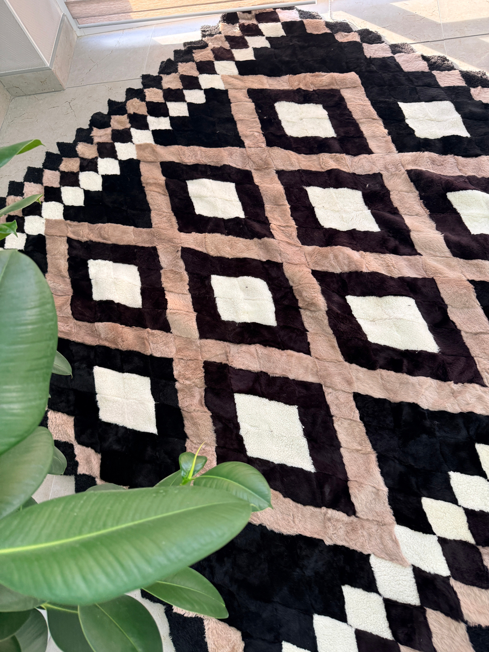 Покрывало меховое ковер из шкуры овчины