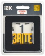 BRITE Рамка 1-местная РУ-1-2-Бр стекло черный RE IEK