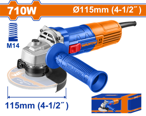 Угловая шлифовальная машина 710 Вт, 115 мм (10) WADFOW WAG15761