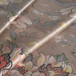 Наволочка 50x70 Mollen Лазоревый цветок песочно-бежевая шелковая