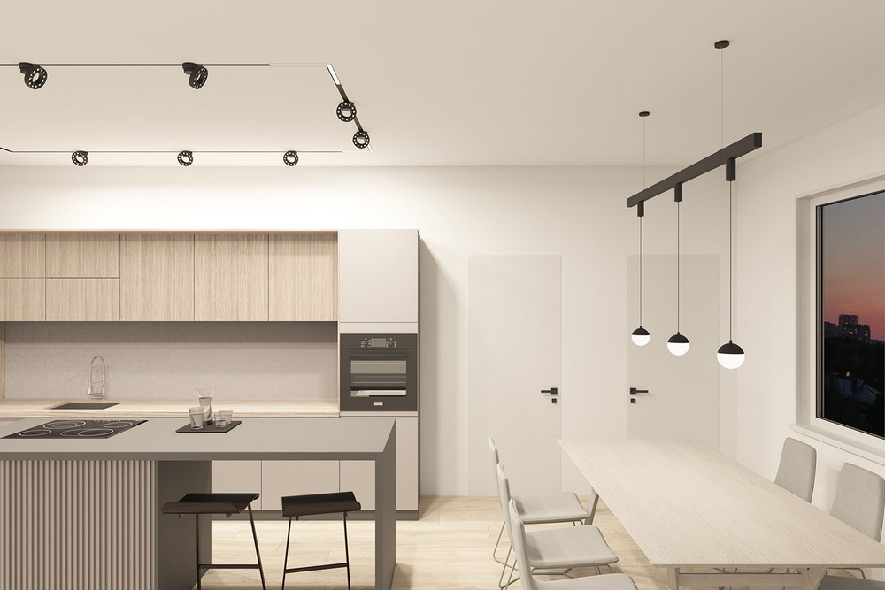 DK8056-BK Подвесной светильник SMART MOON 12W DIM 3000K-6000K, черный, алюминий, акрил