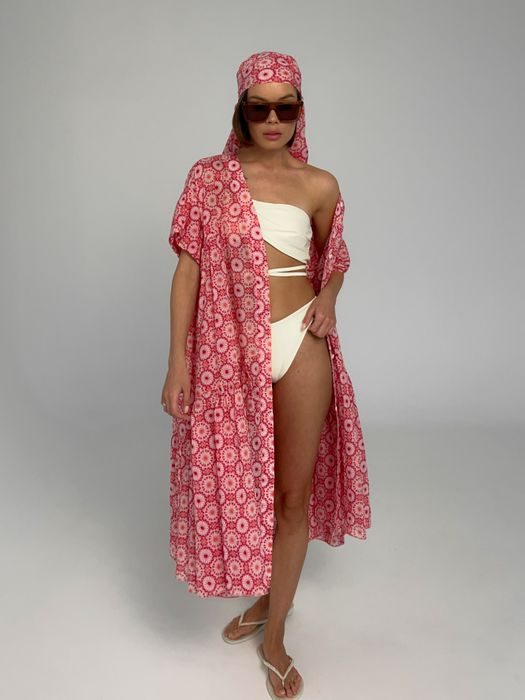 ПЛАТЬЕ ПЬЕРИ РОЗОВЫЙ ПРИНТ (розовый onesize)