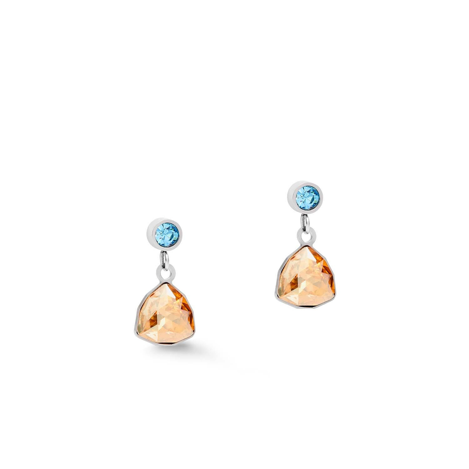 Серьги Coeur de Lion Triangle Multicolour 5032/21-1500 цвет бежевый, голубой