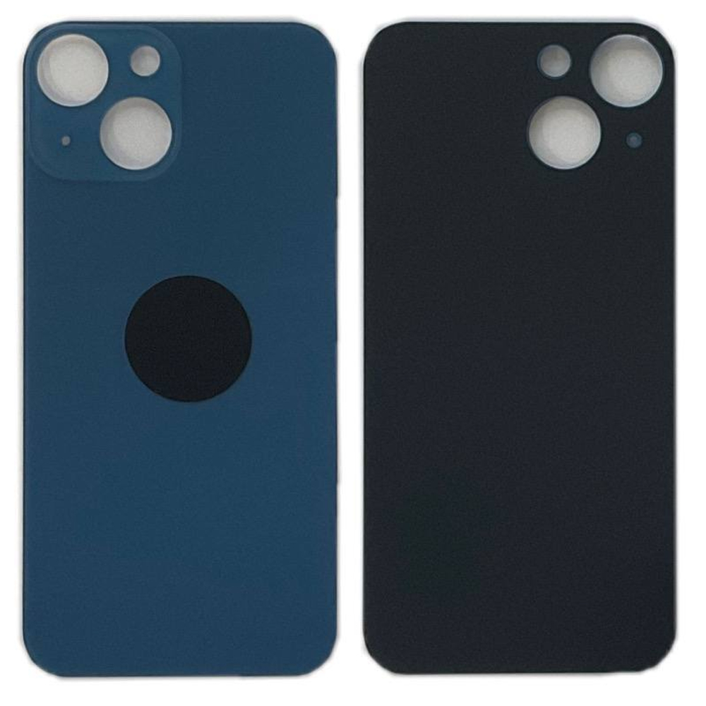 Задняя крышка для Apple iPhone 13 mini Синий (стекло, широкий вырез под камеру)