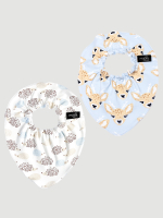 Сет из 2х нагрудников Mjölk Mini Оленята NEW/Ёжики на экрю