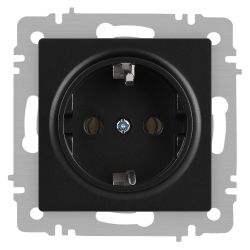 Розетка Intro Accent 6-202-05 2P+E Schuko 16А-250В IP20 СУ AL/CU антрацит | Intro