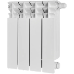 Радиатор биметаллический STOUT TITAN VENTIL 350 - 4 секции (подключение нижнее правое, цвет белый)