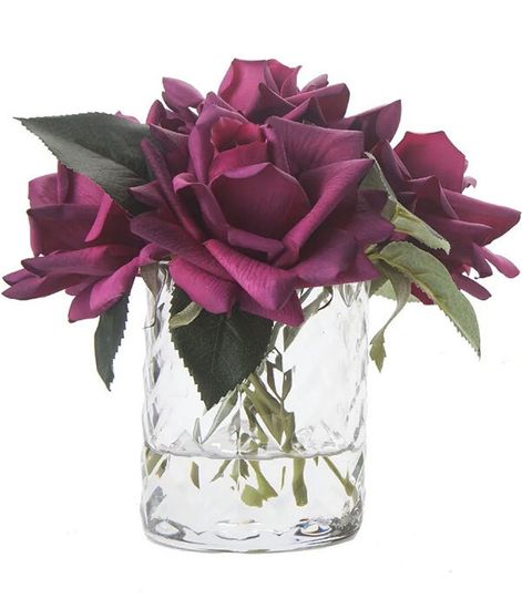 Букет красных французских роз в прозрачной вазе "ёлочка", Cote Noire