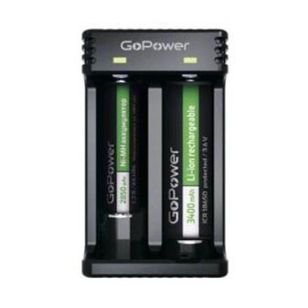 З/У для аккумуляторов GoPower LiCharger 4 Ni-MH/Ni-Cd/Li-ion/IMR 2 слота (1/100)