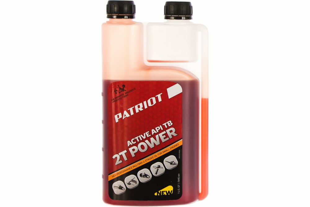 Масло минеральное PATRIOT POWER ACTIVE 2T с дозатором,0,946л