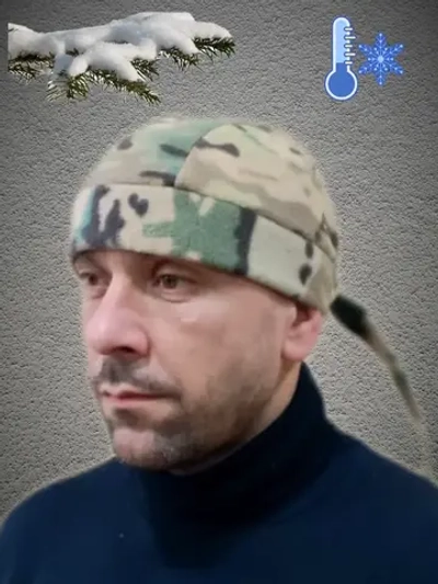 Бандана зимняя теплая дюраг из флиса мультикам