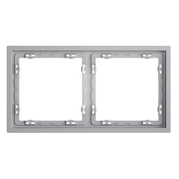 Рамка пластиковая VOLTUM S70 на 2 поста, (серый)