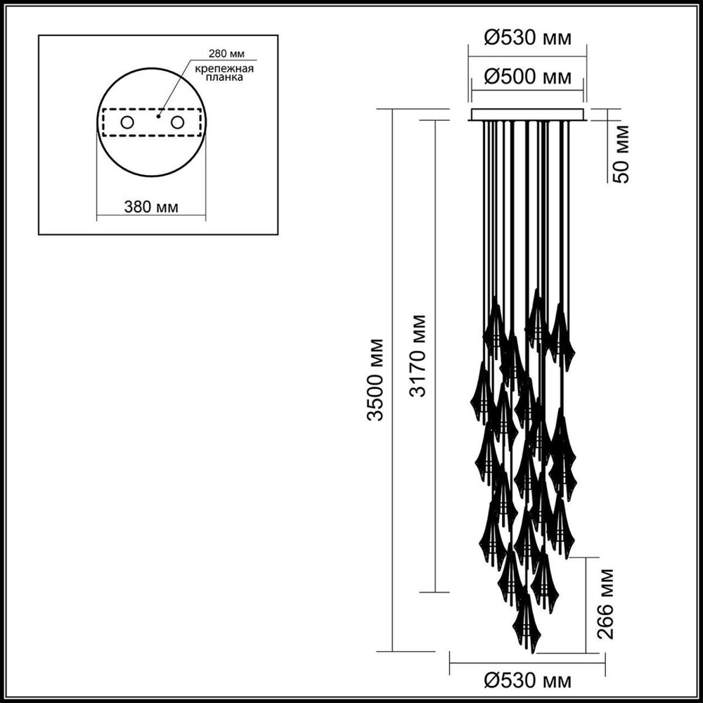 5442/137L ODL_EX Люстра LED 24*5.70Вт 3000К 220В IP20 L-VISION
