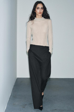 ZARA БРЮКИ-ПАРЕО В ПОЛОСКУ — ZW COLLECTION, ЧЕРНЫЙ