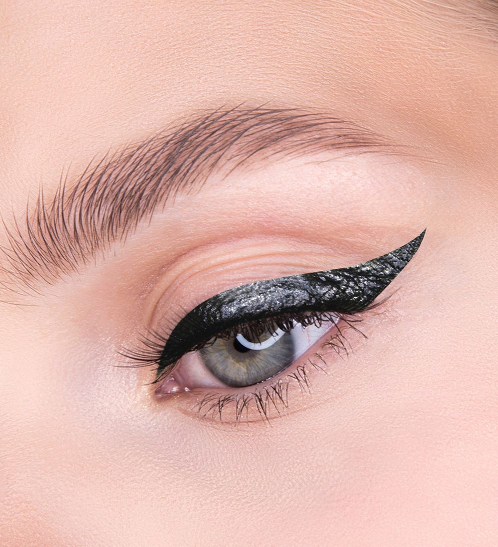 Сияющая цветная подводка для глаз LuxVisage Metal Hype Eyeliner - 08 Diamond Black