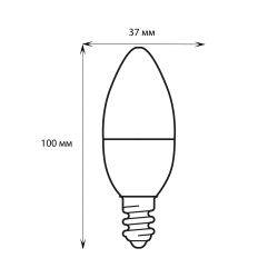 LED-C37-6W-WW+NW-E14-FR PLB01WH Лампа светодиодная. Форма свеча. матовая. Серия Bicolor. Теплый белый свет Белый свет. Картон. ТМ Uniel.