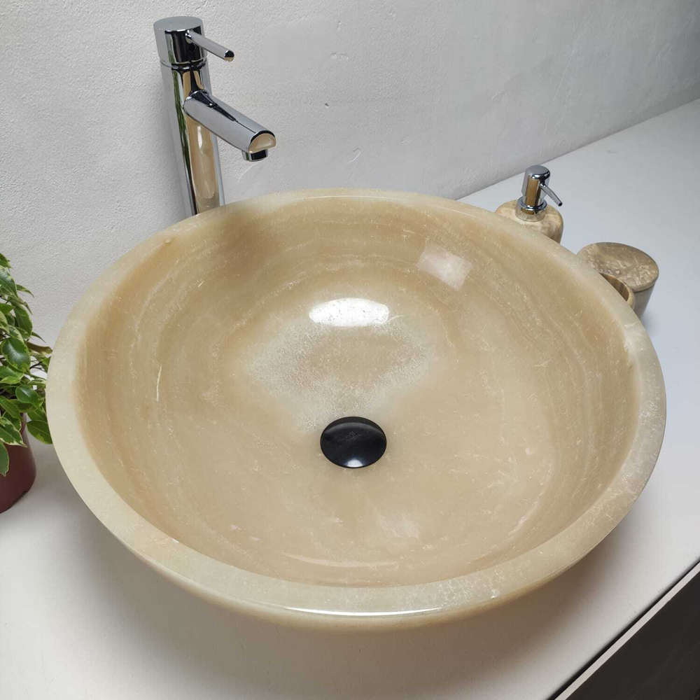 Раковина из оникса Bowl Yellow Big BO-61071 50*50*17