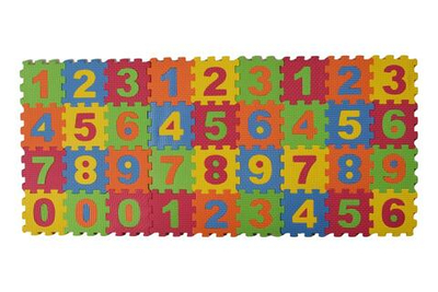Коврик пазлы Цифры, пазл 9*9 см