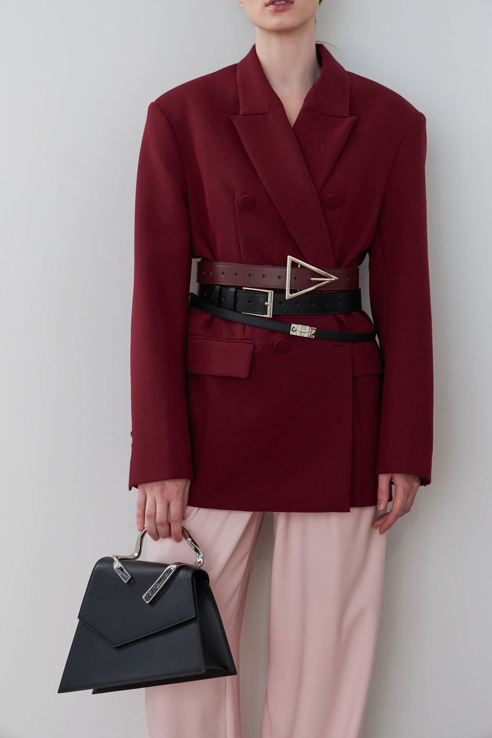 ТОНКИЙ РЕМЕНЬ С ЗАМОЧКОМ BLACK|NUDE