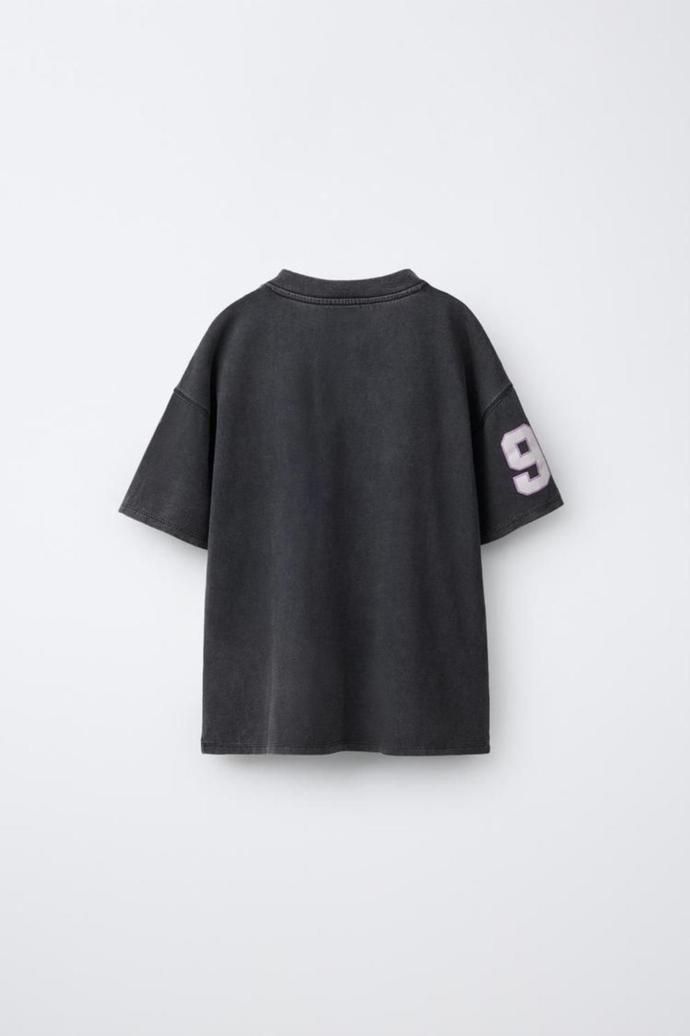 ZARA ФУТБОЛКА С НАДПИСЬЮ, АНТРАЦИТОВО-СЕРЫЙ