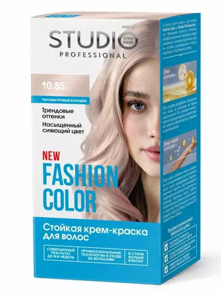 FASHION COLOR Стойкая краска  10.85 Перламутровый блондин, 50/50/15 мл*6