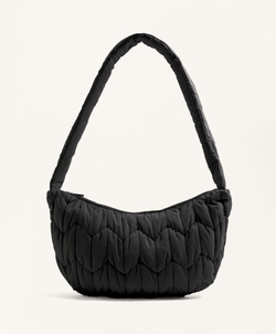 Oysho Стеганая сумка через плечо, черный
