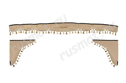 Ламбрекены тканевые Scania аликанте + вышивка