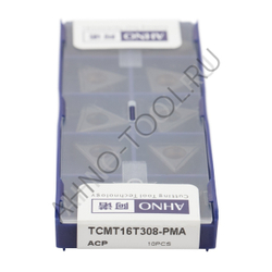Пластина твердосплавная ISO TCMT16T308-PMA ACP10E AHNO по стали, чистовая