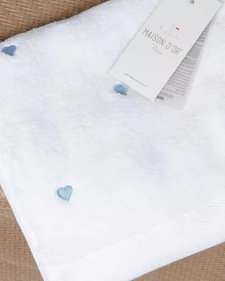 Набор полотенец  SOFT HEARTS голубые 2пр 50х100 Maison Dor Турция