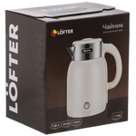 Чайник электрический Lofter, CX-K224-18W, бел, 1.6 л, 1500 Вт, ск нагр элем, пластик