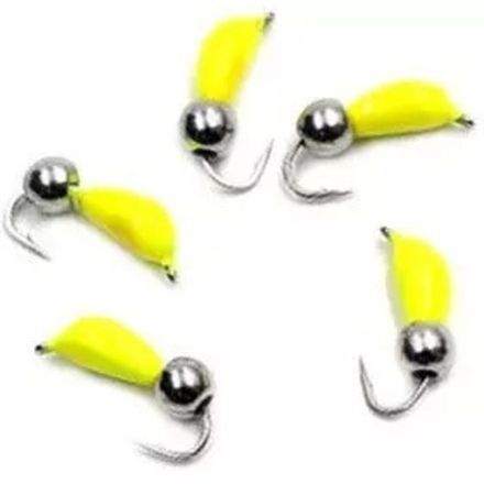 Мормышка безнасадочная ЯМАН "Банан" желтый, d-4,5 мм, вес 1,3 г, шарик никелированный