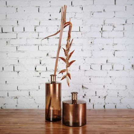 Ваза стеклянная бронза