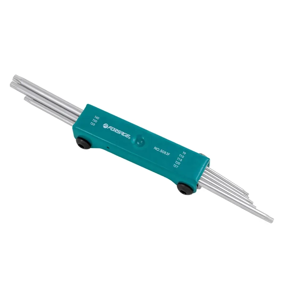 Набор ключей TORX складной, 8пр.(T9, T10, T15, T20, T25, T27, T30, T40) Forsage F-5083F