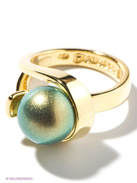 "Бестра"  кольцо в золотом покрытии из коллекции "Жемчужная рапсодия" от Jenavi