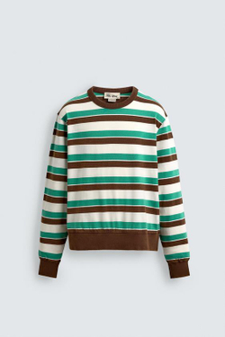 ZARA HARRY LAMBERT X DISNEY ФУТБОЛКА В ПОЛОСКУ, КОРИЧНЕВЫЙ/ЗЕЛЕНЫЙ