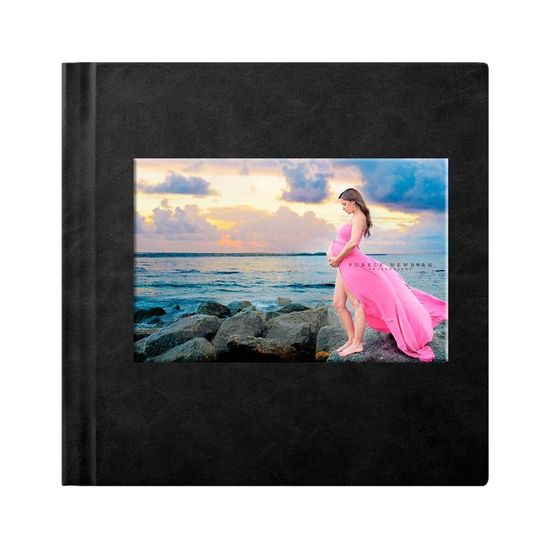 20х20 фотокнига с фото-вставкой (все цвета эко-кожи внутри)