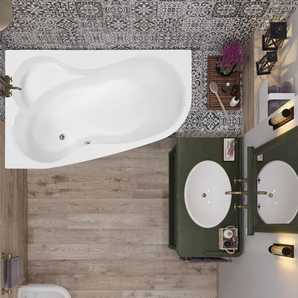 Акриловая ванна Vagnerplast MELITE 160x105 Left