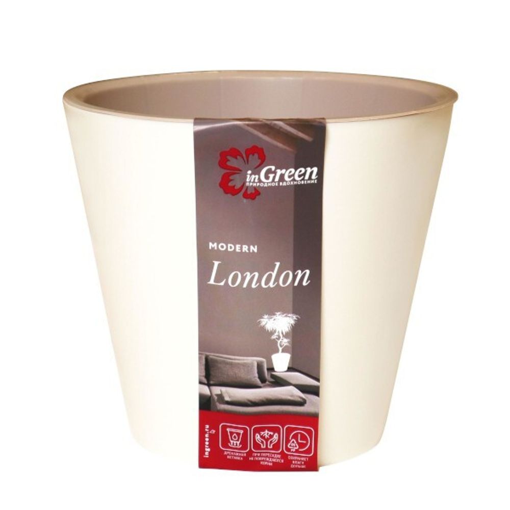 ГОРШОК Д/ЦВЕТОВ LONDON D190ММ 3,3Л СЛИВОЧНЫЙ 6251