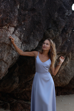 Платье Blossom миди серо-голубой