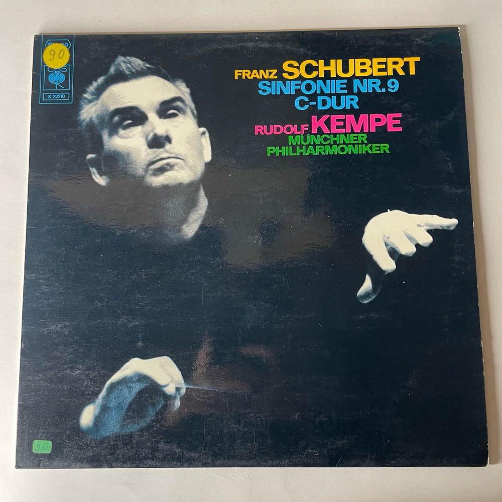 Винтажная виниловая пластинка LP Franz Schubert Шуберт, Rudolf Kempe, M nchner Philharmoniker, Симфония Sinfonie Nr. 9 C-dur (Германия 1968)