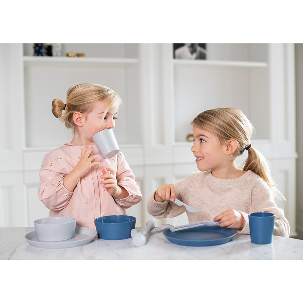 Тарелка connect, organic, D20,5 см, синяя