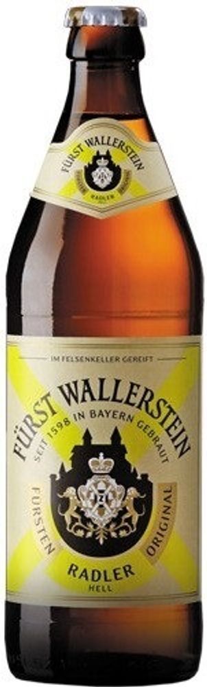 Пиво светлое Furst Wallerstein Radler Hell 0.5 стекло - 10 шт