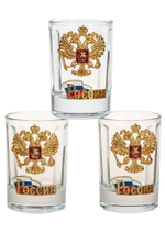 Стопки с гербом России