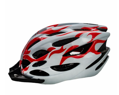 Шлем FSD-HL003 (in-mold),  размер L (54-61см) красно-белый