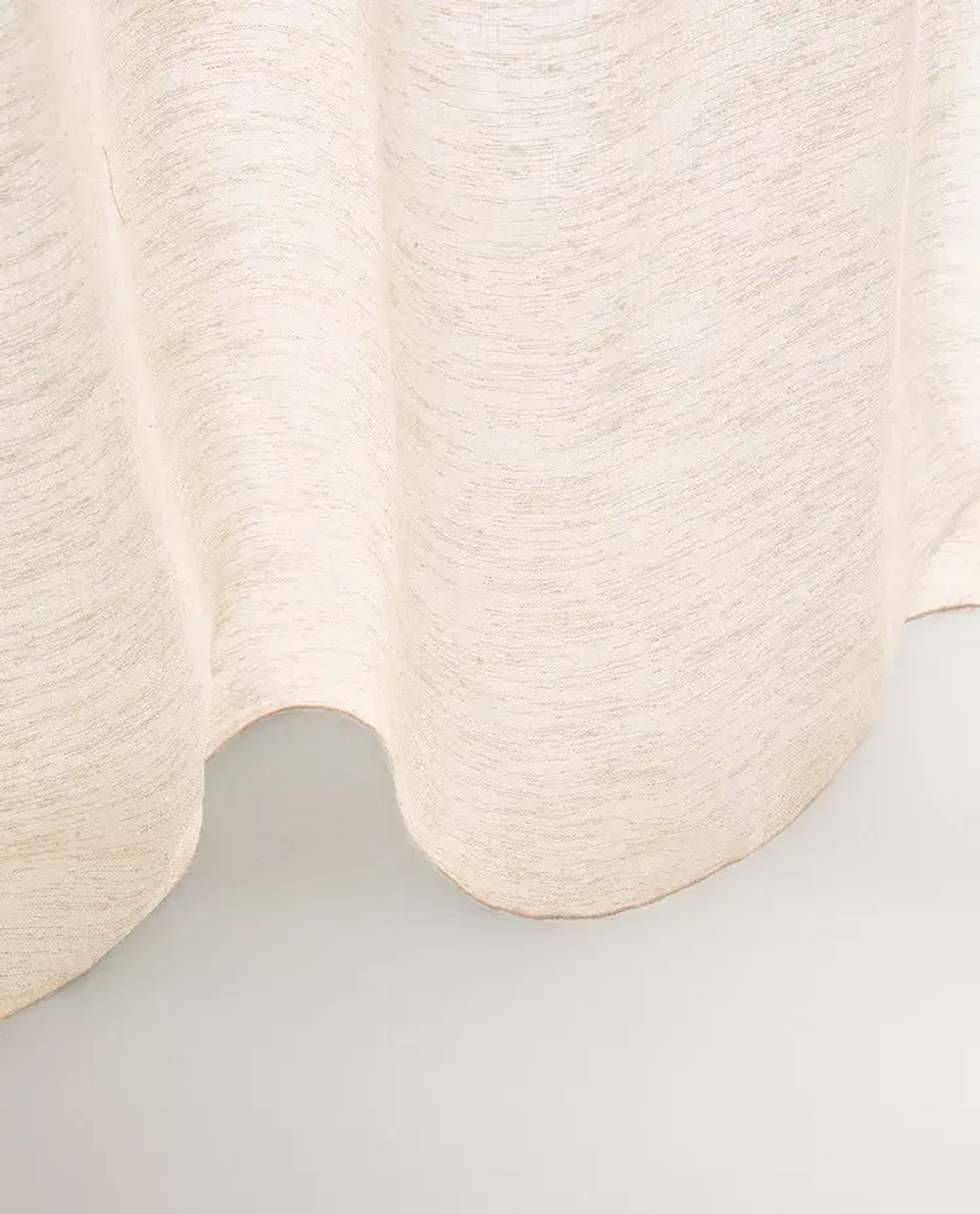 ZARA HOME ШТОРА ИЗ ПОЛУПРОЗРАЧНОЙ ТКАНИ, СВЕТЛО-БЕЖЕВЫЙ